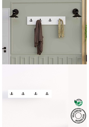 Decormet 4lü Askılık Beyaz Beyaz