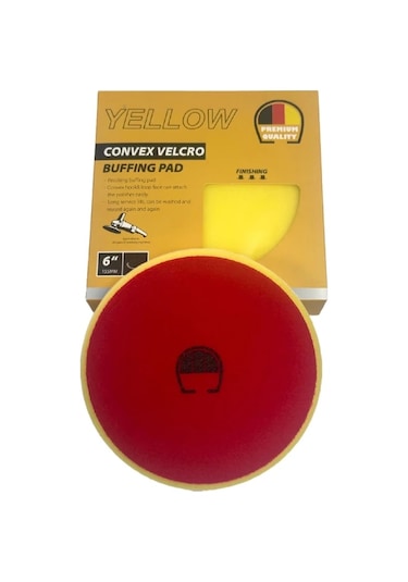 Premium Quality Convex Velcro 155mm Cırtlı Sarı Polisaj Süngeri