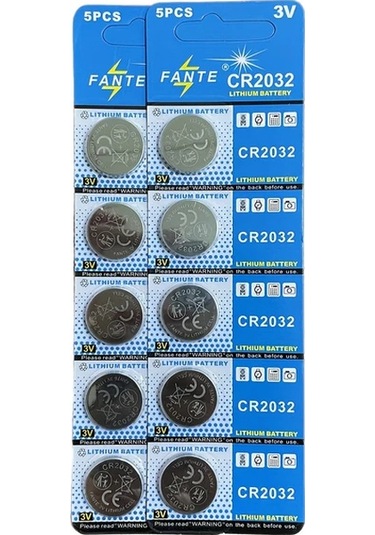 Globalbloom Cr2032 20li Pil 210mah 3v Anahtar Kumanda Saat Cihazlar İçin