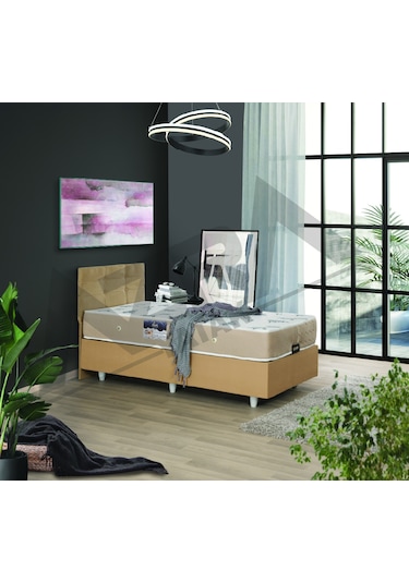 Nero Tek Kişilik Baza Comfort Yatak Basic Başlık %100 Çelik+ Mdf 100 x 200 CM