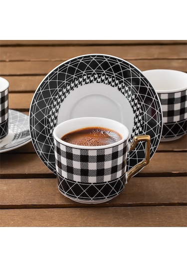 Porsima Yky097-5 2'li 4 Parça Türk Kahvesi Fincan Takımı 100 Ml