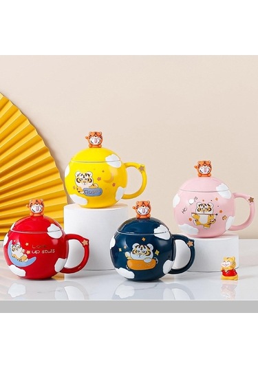 Createtech Homyl Pembe Pembe Kahve Kupa Bardaklar, Kahvaltı Suyu Süt Pembe