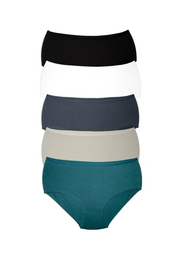 Alya Underwear Kadın Büyük Beden Külot Battal Full Brief, Yüksek Bel 5xl, 6xl, 7xl 5 Farklı Renk 1 Pakette P10