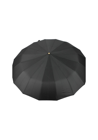 Marlux Tam Otomatik 16 Telli Siyah Şemsiye Rüzgar Koruma Ponçi Kumaş Mpr1007m Siyah