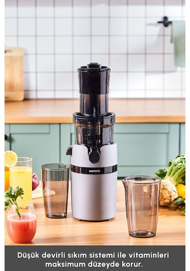 Karaca Slow Juicer Yavaş Sıkım Katı Meyve Sıkacağı
