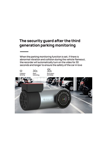 Xindoker Gümüş Gri Araç Kamerası 1080p Full Hd - 150 Geniş Açı, Gece Görüşü, Döngü Kaydı, Park Monitörü, Wıfı Desteği Acc Kablolu, Hafıza Kartı Yok