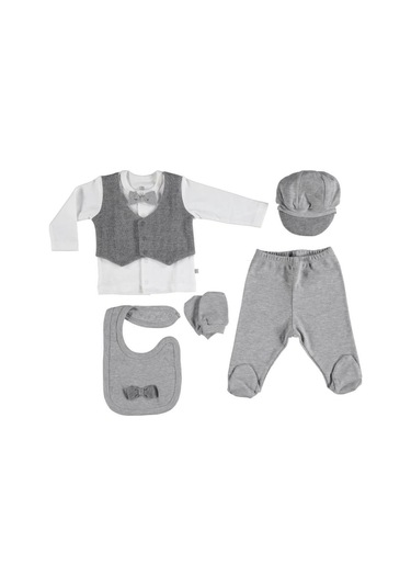 Bibaby Little Boy 5li Set Gri Gri Çok Renkli