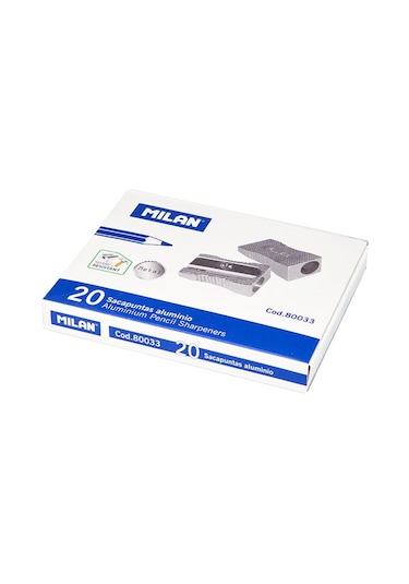 Mılan 80033 Alum Metal Kalemtraş - 20adet