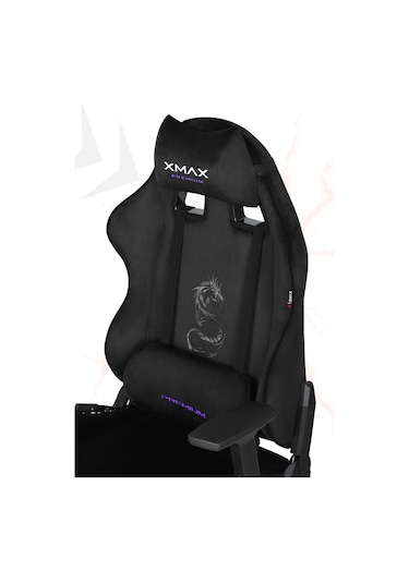 Rio Balerion Terletmez Kadife Kumaş Siyah Gaming Oyuncu Koltuğu - 22 Siyah