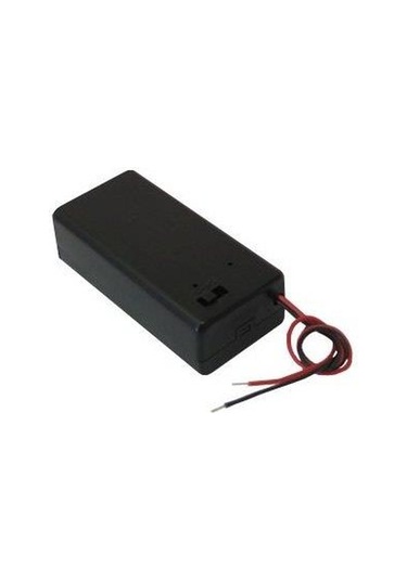 2'Li Aa Pil Yuvası Anahtarlı ve Kapaklı