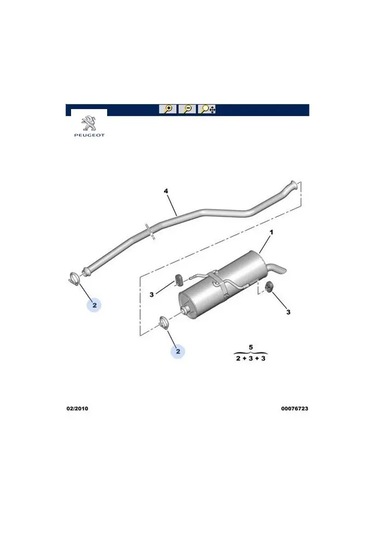 Egzos Bağlanti Kelepçesi Ds7 X74 Peugeot Peugeot, Cıtroen 1713.67