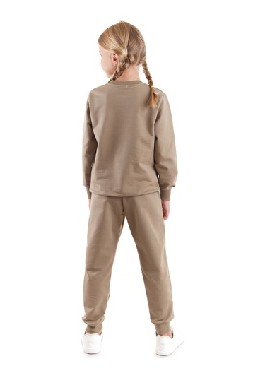 Ahengim Kız Çocuk Back To School Pamuklu Trend Eşofman Takımı Ak2529 Haki