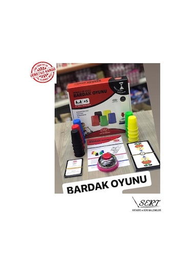 Bardak Oyunu. Pratik Renkli Bardaklar. Akıl ve Zeka Oyunu