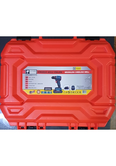 Catpower CAT-E1010 10 MM 20V 2.0AH Li-Ion Kömürsüz Akülü Vidalama Set