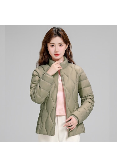 İnce Kuş Tüyü Ceket Ve Sıcak Ördek Tüyü Ceket Haki
