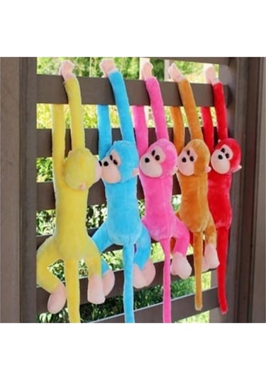 Peluş Maymun Elleri Yapışan Sevimli 2 Adet 70 CM Çok Renkli