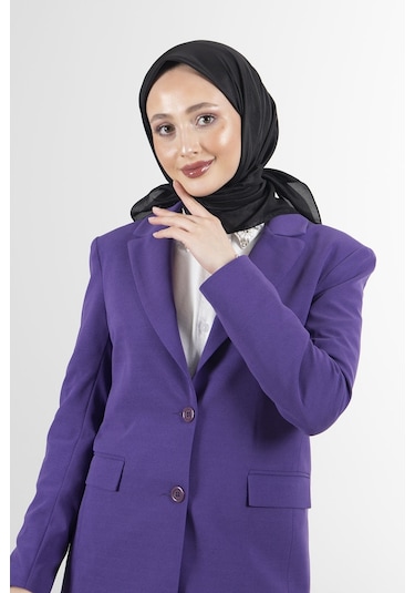 Latte Brisa Vual Eşarp /1196 - Siyah