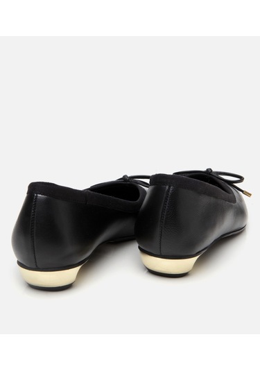 Hotiç Kadın Deri Siyah Topuk Detaylı Babet 01ayh304530a100 Siyah-black Siyah