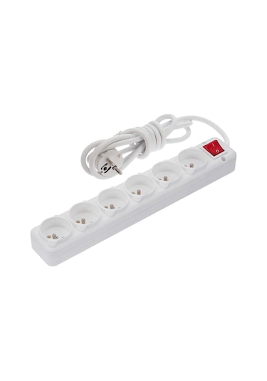 Nead-3020-5a - 6'lı Anahtarlı Topraklı Priz 5 Mt 5