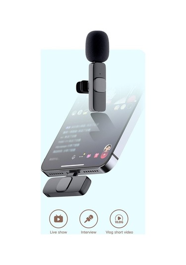Kablosuz Mini Mikrofon Seti - 20m Menzilli, 5 Saat Çalışma Süresi, Type-c Bağlantılı, Canlı Yayın Ve Kayıtlar İçin