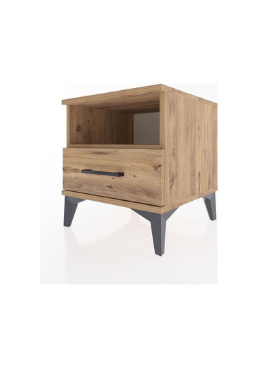 Hyperion Komodin Tek Raflı Tek Çekmeceli 44x44x48 Çam-çam Çam