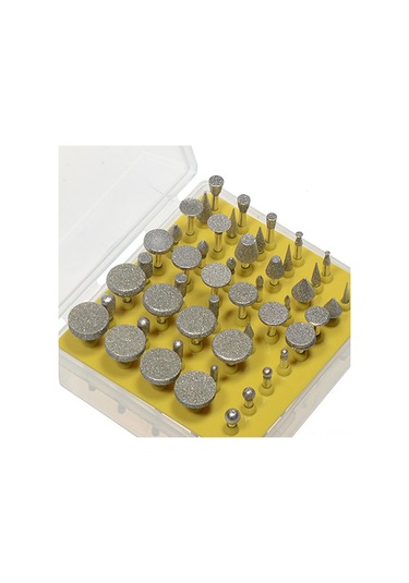 Geeroyoo 50 Parça Elmas Uçlu Taşlama Seti, Cam Ve Metal İşleme İçin 3.17mm Şaftlı