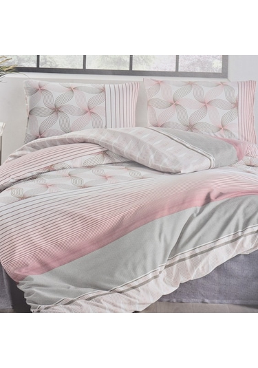 Kristal Terry Cotton Nevresim Takımı Nima Mürdüm Çift Kişilik Mürdüm