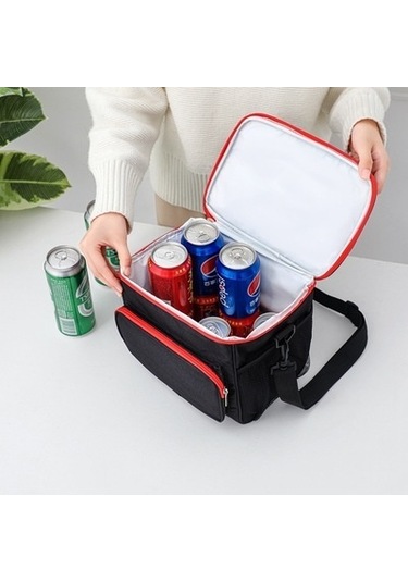 Büyükkapasiteli Taştan Olabilir Termalçanta Bentle Öğeğiçantası Açık Piknik Çantası-kırmızı Kırmızı