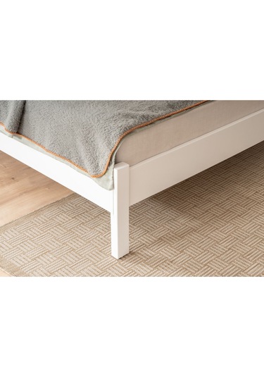 Nil Modern İnci Beyaz Çift Kişilik Karyola