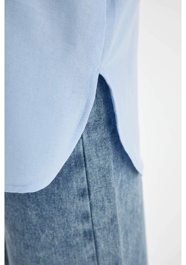 DeFacto Kız Çocuk Oversize Geniş Kalıp Poplin Uzun Kollu Basic Düz Okul Gömleği C7482A824AUBE37 DeFacto Kız Çocuk Oversize Geniş Kalıp Poplin Uzun Kollu Basic Düz Okul Gömleği C7482A824AUBE37