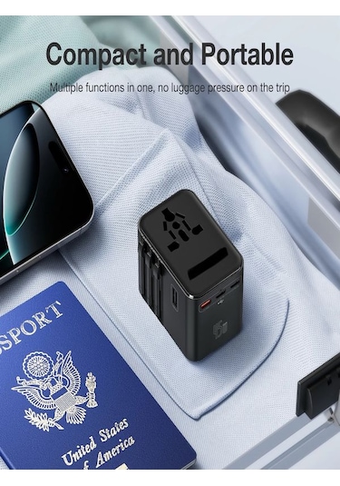 Fc-22 45w Global Seyahat Şarj Aleti - 2 Usb-a, 3 Type-c, 1 Ac Pri