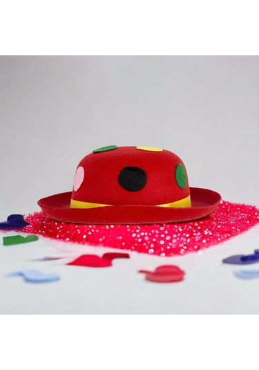 23 Nisan Gösteri Şapkası Puantiyeli Şapka Renkli Şapka Renkli Palyaço Şapkası Kostüm Aksesuarları Gün Işığı