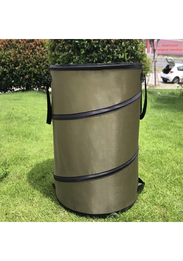 Wezone Toprak, Yaprak Ve Çöp İçin Kollapsibl Oxford Kumaş Bahçe Çöpçüğü - Büyük Kapasite Dış Mekan Çöp Kutusu Toptan Satış