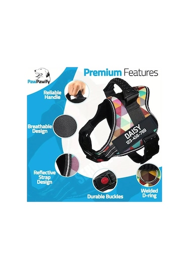 Honeybeeshop Kişiselleştirilebilir Papatya Desenli Polyester Köpek Yeleği Ivory White Xl Eğitim Ve Gezinti İçin Çekmeyi Önleyen Tasarım İsim Ve Telefon Numarası Eklenebilir Sadece Elde Yıkanır Altın