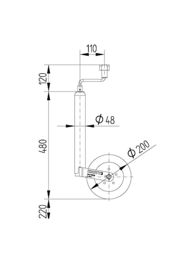 Knott 150 Kg 48mm Krikolu Ön Destek Tekeri&pilot Tekeri