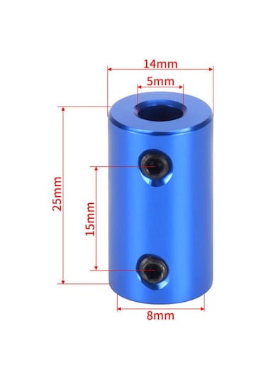 Koodmax 3d Yazıcı 5mm - 8mm Mavi Alüminyum Alaşımlı Şaft Bağlayıcı Motor Kaplin