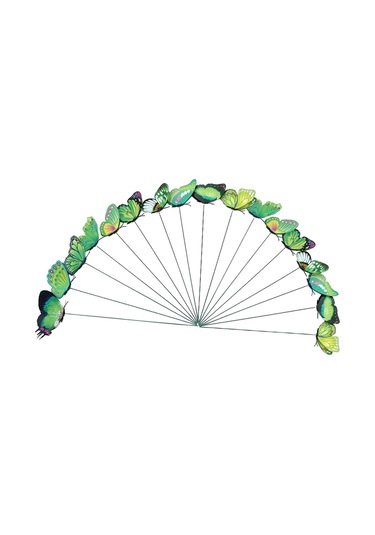 Suntek 24x Kelebek Bahçe Kazıkları Eve Taşınma Patio Yeşil