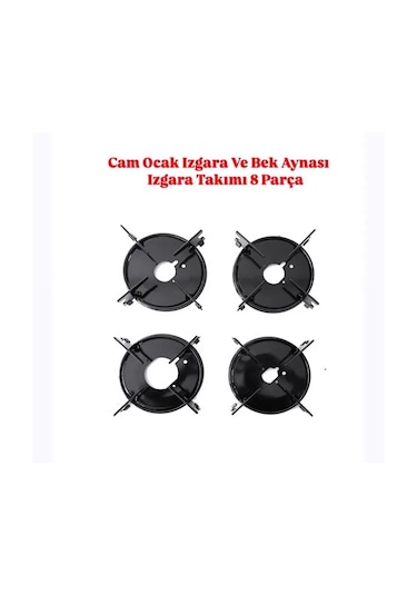 Univercal Cam Ocak Izgara Ve Bek Aynası 8 Parça Izgara Takımı