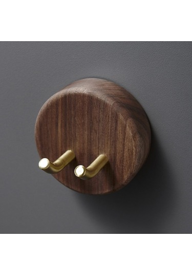 Saç Kurutma Makinesi Fişi İçin Ceviz Duvara Monte Depolama Rafı Ahşap Raf Diğer Diğer