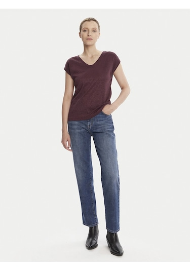 Only 15136069 V Yaka Kolsuz Kadin Body - Bordo Bordo