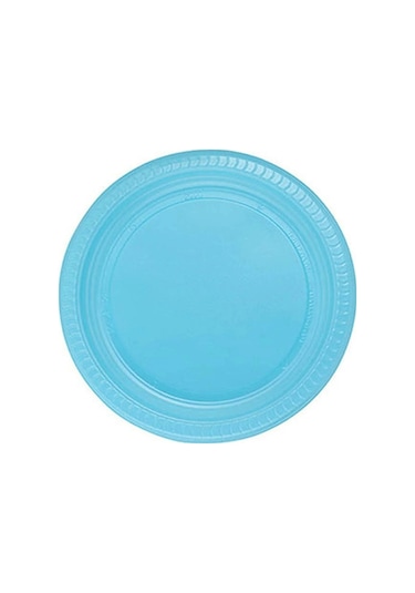 Tabak Plastik Tabak 25 Adet Mavi