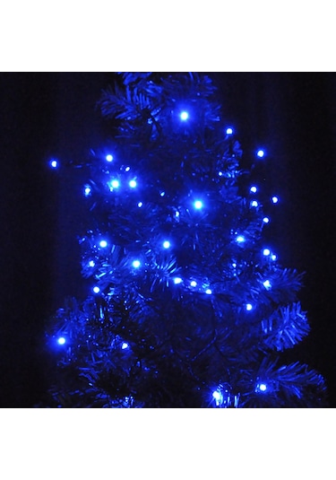 Yılbaşı Pilli Led Işık 80 Led / 8 Metre -mavi Işık-çam Ağacı, Cam,pencere Ve Vitrin Süsleme Pirinç Led Işık Diğer