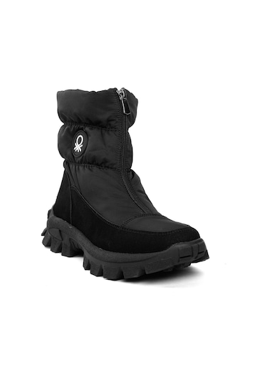 Benetton Bn-50107 Kadın Düz Bot Siyah-siyah Siyah