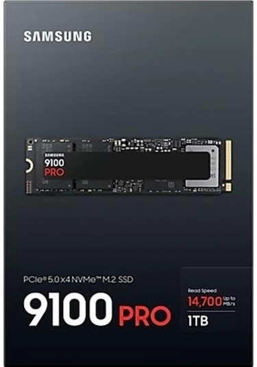 Samsung Uyumlu 1TB 9100 PR﻿O MZ-VAP1T0BW Okuma 14700MB Yazma 13300MB PCIe 5.0 NVMe M.2 SSD