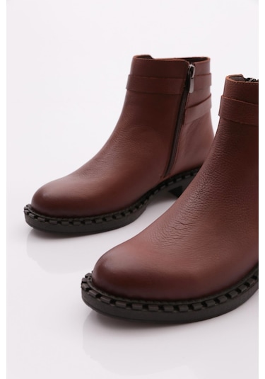 Dgn 050 Kadin Yani Kemerli Klasik Bot 050-2495-R2133 Taba