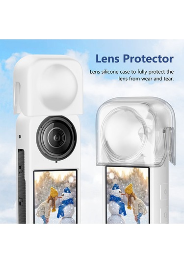 Insta360 X4 Kılıf İçin Puluz Tam Vücut Silikonu Beyaz