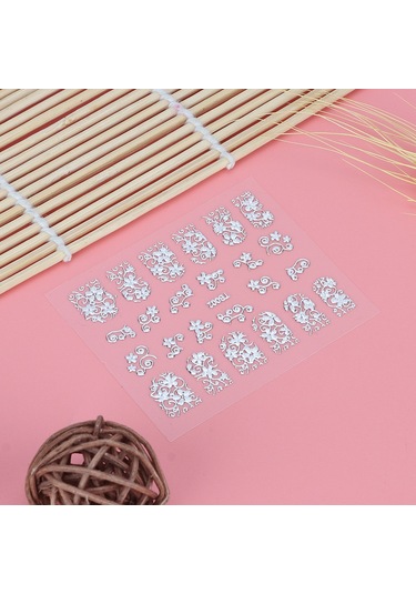 12 Adet Muhteşem 3d Tırnak Sanatı Çıkartmaları Kendin Yap Çıkartmaları Manikür Dekorasyon Araçları Gümüş Serisi