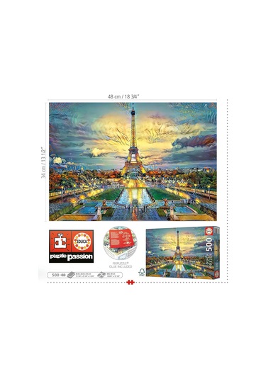 Educa 500 Parça Eyfel Kulesi Puzzle - 19621 - Eiffel Tower