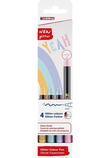 Edding Simli Keçeli Kalem 3 MM 4'lü