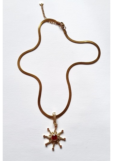 Ajda Bilezik Uyumlu Güneş Çelik Charm Altın